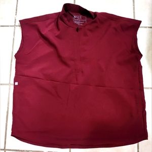 Fig Rafaela Burgundy Scrub Top